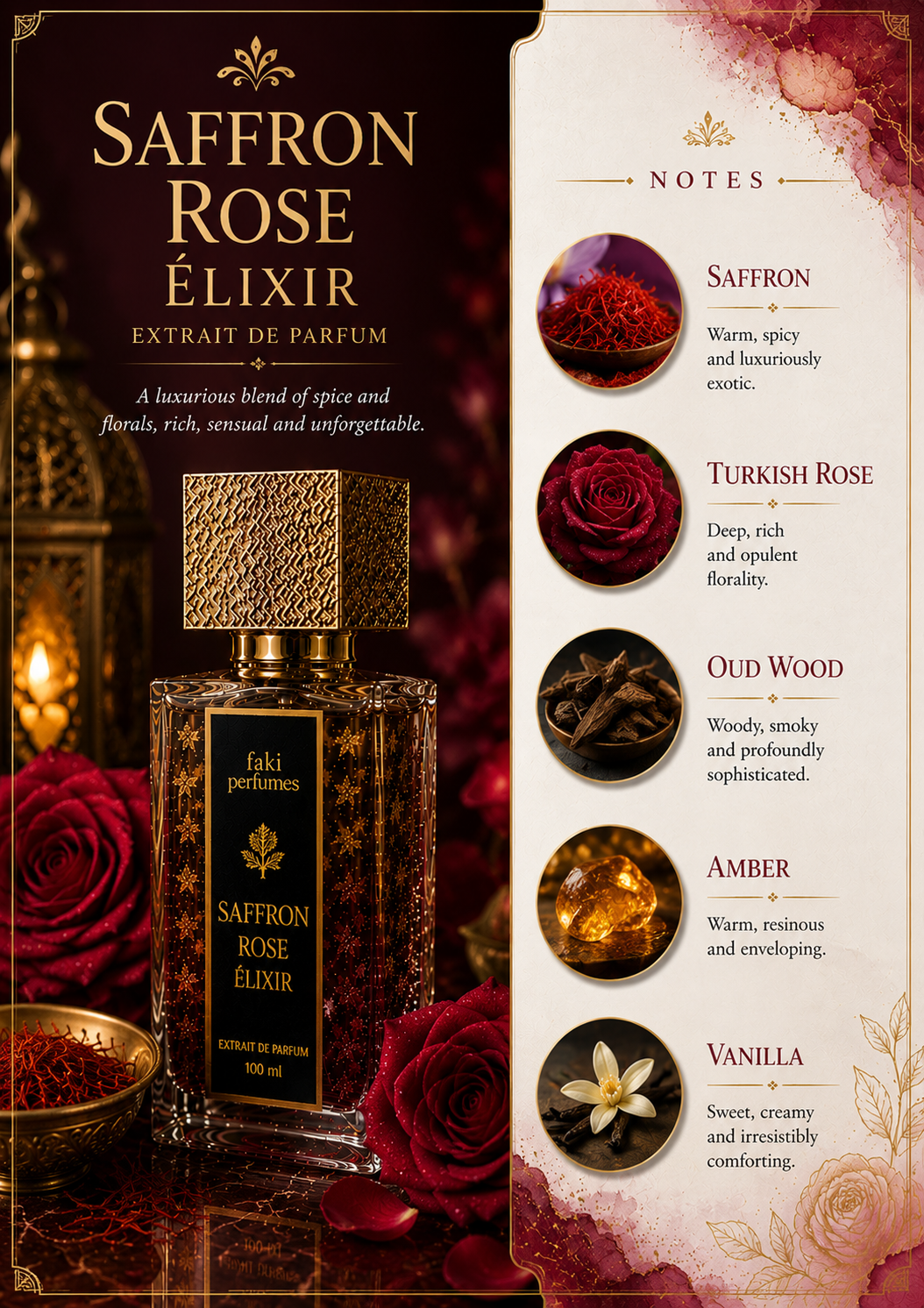 Saffron rose elixir