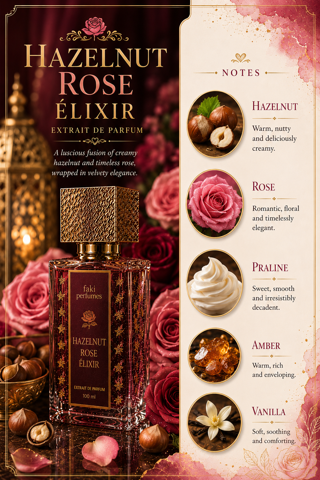 Hazelnut rose elixir